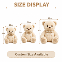 Boneka Beruang Plush Kustom Langsung dari Pabrik, Berdasarkan Desain OEM ODM, Boneka Karakter Isi Dakron untuk Merek IP Asli