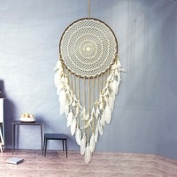 Neues Design Big Dream Catcher Windspiele Design Handmade Crafts Hängende Dekoration Feder Traum fänger