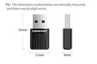 COMFAST CF-811AC V3 double bande USB Wifi adaptateur 650Mbps carte réseau Dongle pour Kali Linux pilote gratuit 150mbps externe sans fil