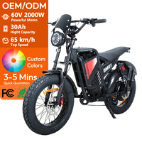 Vélo électrique adulte longue portée à moteur central, batterie lithium 60V 30Ah, moteur 2000W, frein hydraulique, fournisseur d'usine Amflow Bikes
