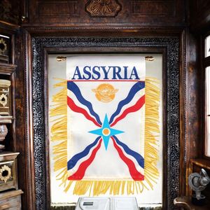 Bandera de Asiria, Imperio Asirio, Bandera de Doble Cara, Mini Banderas Colgantes, Poliéster de Alta Calidad, Impresión Digital - Product Image 3