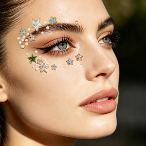 <span class=keywords><strong>Strass</strong></span> autocollants en forme de visage de cygne, paillettes imperméables pour festival de musique, rave, <span class=keywords><strong>maquillage</strong></span> de scène - Product Image 2