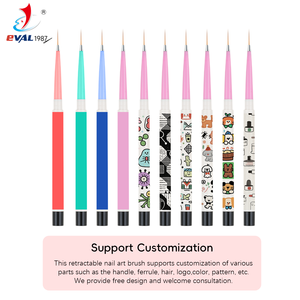 Yihuale yeni Patent anti-aseton geri çekilebilir saç uzunluğu tasarım tırnak detay fırça tırnak sanat Ultra ince şeritleme astar fırça - Product Image 4