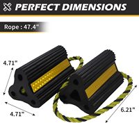 Cales de roue robustes antidérapantes avec corde en nylon pour remorques de voyage, avions, voitures, camping-cars et camions
