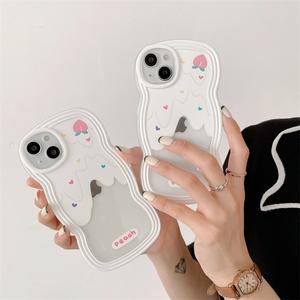 Corea vendita calda bella cassa del telefono del gelato di estate per <span class=keywords><strong>iPhone</strong></span> 14 13 12 <span class=keywords><strong>11</strong></span> <span class=keywords><strong>Pro</strong></span> <span class=keywords><strong>Max</strong></span> X XR XS Cute Girly Wavy Edge <span class=keywords><strong>Cover</strong></span> - Product Image 4