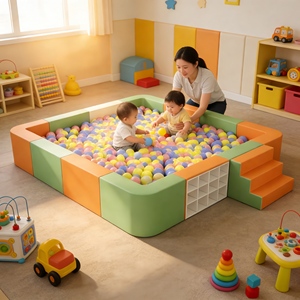 Aire de jeux pour enfants avec <span class=keywords><strong>piscine</strong></span> <span class=keywords><strong>à</strong></span> <span class=keywords><strong>balles</strong></span> et maison pour tout-petits, pour des coins de jeu imaginatifs dans la chambre - Product Image 2