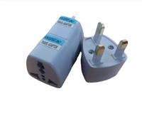 Steker konversi pariwisata konverter daya Adaptor steker standar Inggris, Adaptor Outlet steker perjalanan Inggris ke soket Universal