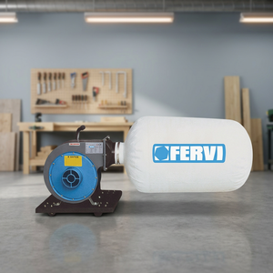 Colector de Polvo Portátil FERVI con Flujo de Aire de 830 M/h y Motor de 0.75kW para Aspiración - Product Image 3