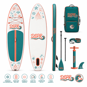 Planche de SUP pour débutants avec de jolis motifs de <span class=keywords><strong>soleil</strong></span>, d'étoiles de mer et de châteaux, légère et stable pour les sorties en famille décontractées - Product Image 2