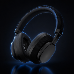 <span class=keywords><strong>Casque</strong></span> audio à réduction de bruit active populaire, haut-parleurs 40 mm, sans fil 5.4 JL, son <span class=keywords><strong>audiophile</strong></span>, design en cuir, IPX-4 ANC/ENC - Product Image 4