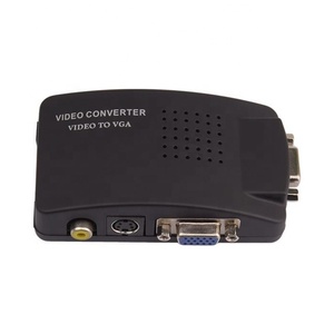Adaptateur de signal AV BOX, convertisseur TV avec commutateur en plastique et métal pour S-Video/VGA, accessoires audio et vidéo pour PC - Product Image 1