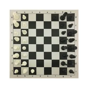שחמט סט 20 סנטימטרים Suppliers-20*20 אינץ פלסטיק שחמט לוח בינלאומי מתקפל שחמט סט חתיכות מתגלגל עד שחמט משחקי סט