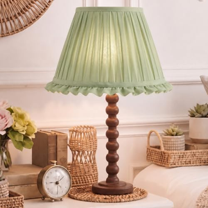 Lampe de table rechargeable avec abat-jour en tissu rose, batterie 5200-8000 mAh, hauteur et formes de lampe personnalisables pour commande mixte - Product Image 2