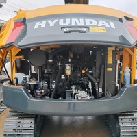 Excavatrice sur chenilles hydraulique d'occasion Hyundai HX80 de 8 tonnes, fabriquée en Corée, avec moteur, boîte de vitesses, pompe et roulement pour inspection vidéo (état d'occasion)
