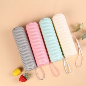 Portable Plastic Toothpaste & <b>Toothbrush</b> Container Organizer Home Bathroom Set for Hotels-Travel Storage <b>Case</b> Holder - Product Image 4