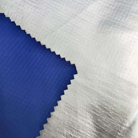 20D Argent TPU Enduit Laminé 15mm Ripstop Nylon Tissu Veste Imperméable Tissu Argent
