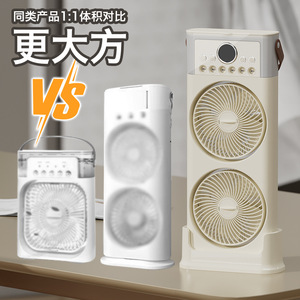 Ventilateur brumisateur à six trous avec télécommande, double pales de 6 pouces, humidistat réglable pour le refroidissement des bureaux et des dortoirs - Product Image 3