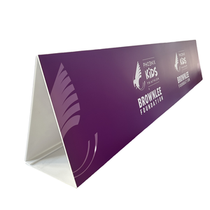 Panneau d'événement Toblerone autoportant personnalisé imprimé PVC Triangle panneau d'affichage Table réservoir signe pour cour et pelouse Triangle signes - Product Image 4