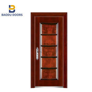 <span class=keywords><strong>Puerta</strong></span> de <span class=keywords><strong>seguridad</strong></span> de acero de alta calidad, <span class=keywords><strong>puerta</strong></span> de diseño de acero, Exterior, impermeable, oscilación, lámina de acero laminada en frío o galvanizada - Product Image 5