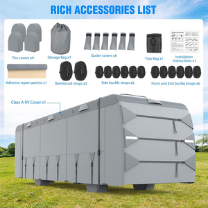 Heavy Duty 34-37ft Camper Cover Coupe-Vent Anti UV Rip Stop Classe A Motorhome Cover Avec Accessoires - Product Image 4
