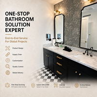 Ensemble de salle de bain moderne et rétro personnalisé, durable, multi-styles, avec toilettes intelligentes et baignoire autoportante, pour projets hôteliers