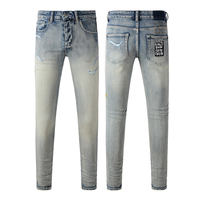 Vaqueros de Diseñador para Hombre, Estilo Urbano Europeo Vintage, Personalizables, de Alta Calidad, Corte Bootcut, KSUBI, Ecológicos, para Verano