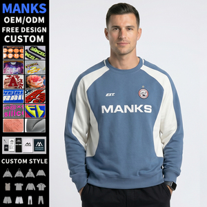 Sweat-shirts pour hommes de haute qualité, design personnalisé, logo, couleur contrastée, coupe ample, poids lourd, streetwear, sport, fitness - Product Image 1