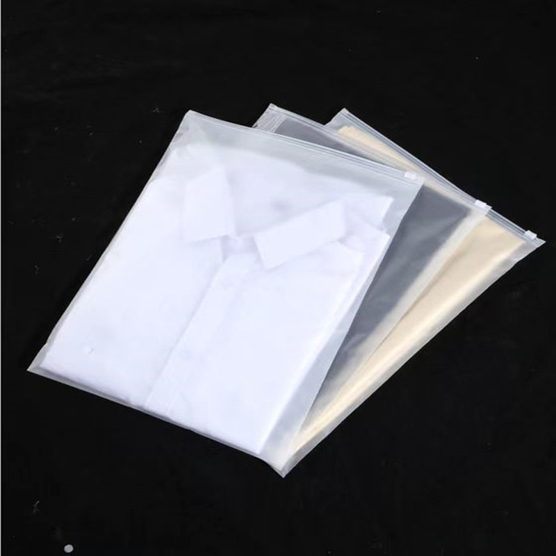Customizable Matte Transparent PE Zipper Plastic Bags for Clothing and Socks Packaging Self-Sealing and Printable in Stock