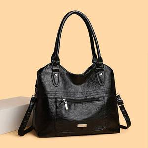 Fashionable Large-capacity PU <b>Material</b> Tote Bag & Luxurious Designer Handbag with Zipper Closure Portable Anti-Theft. Model 9022 - Product Image 1