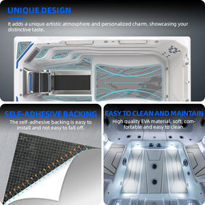 Xyf समुद्री अनुकूलित आधुनिक डिजाइन 3 मीटर चिपकने वाला एवा फोम गर्म टब चटाई पोर्टेबल गोल स्पा टब के लिए वर्ग पैटर्न के साथ - Product Image 5
