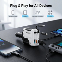 Pengisi Daya Mobil Retractable Tipe C Adaptor Pengisi Daya Aksesoris Elektronik untuk Ponsel Pilihan Multi Warna Pasokan Langsung Pabrik
