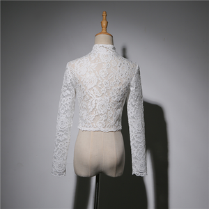 Feishiluo mangas largas encaje bordado boda accesorios nupcial Bolero chaqueta para novias - Product Image 3