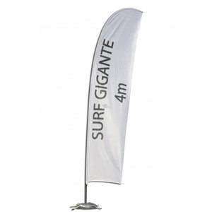 Drapeau publicitaire portable en polyester personnalisé pour l'extérieur, bannière avec poteaux en fibre de verre - Product Image 1