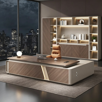 Bureau de direction en bois en forme de L, mobilier de bureau pour PDG et directeurs