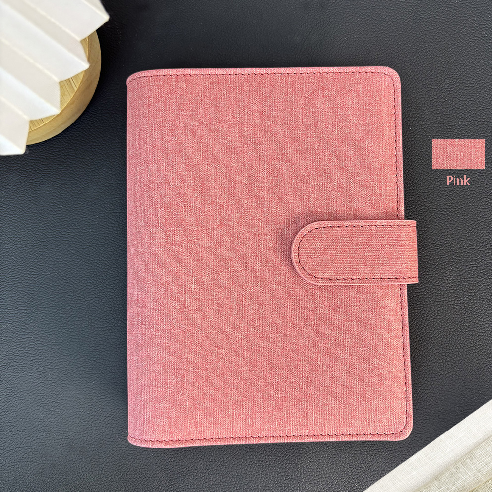 Carpeta de lino rosa