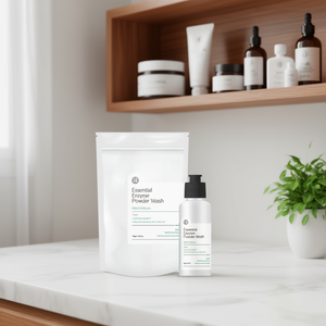 Poudre enzymatique essentielle 90g – Nettoyant visage doux hydratant 3-en-1 exfoliant et nettoyant en profondeur - Product Image 4