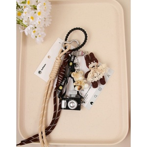 Creative Design Cartoon Bear <b>Key</b> Chain Cute Coin Purse Bag Pendant Keychain Promotion Gift Plush Coffee Cup Women Handbag Charms - Product Image 2