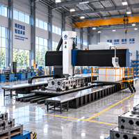 Centre d'usinage CNC à portique robuste HS10042, machine-outil à colonne dynamique pour l'usinage de grandes pièces structurelles