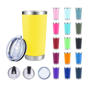 20 once Bicchiere In Acciaio Inox A <span class=keywords><strong>Doppia</strong></span> <span class=keywords><strong>Parete</strong></span> Isolati Bicchiere di <span class=keywords><strong>Caffè</strong></span> Tazza Tazza di Vuoto Tazze con Coperchio - Product Image 1