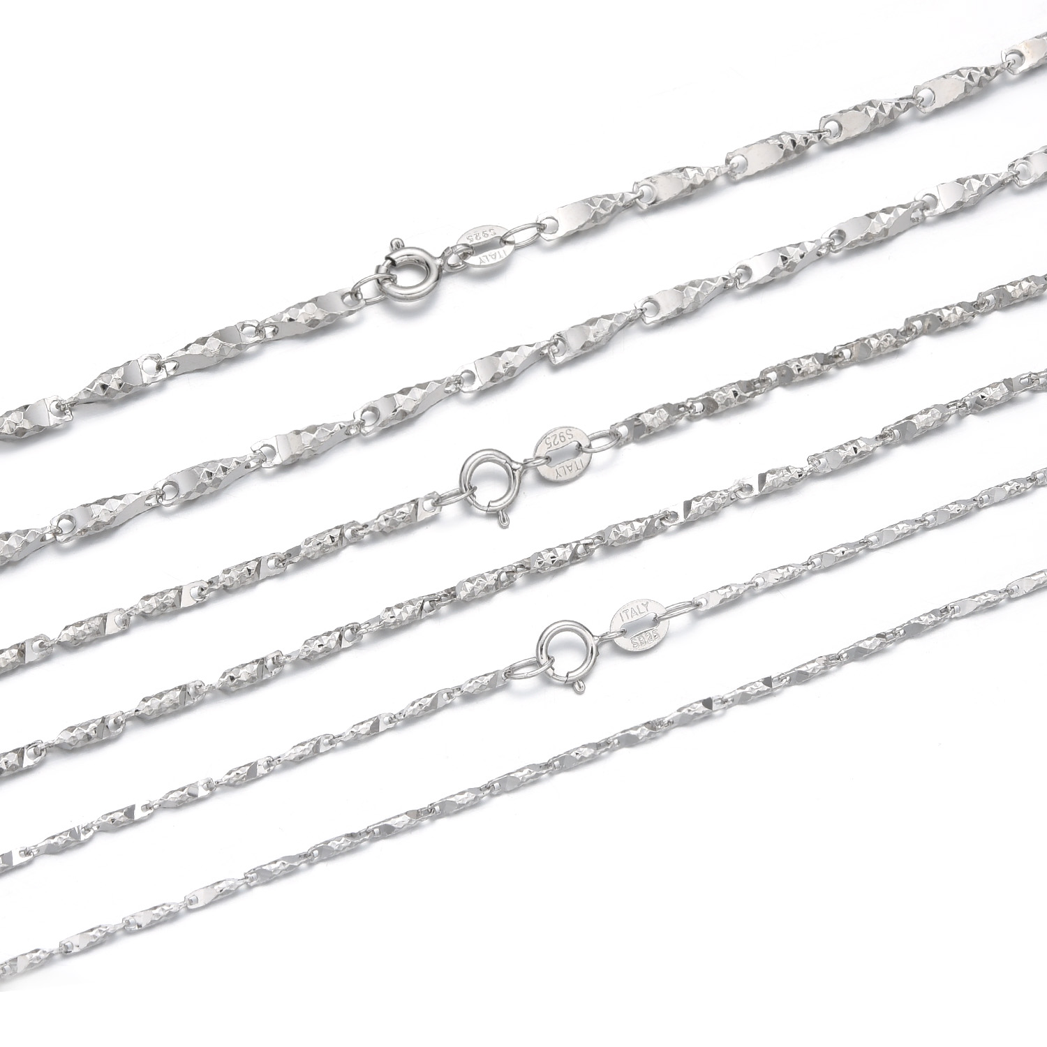 Wholesale Italy S925 Sterling Silver Cable Link Chain