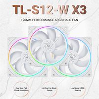 Thermalright TL-S12-W X3 120mm ARGB Ventilateur de refroidissement pour ordinateur de jeu