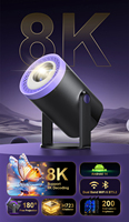 Mini-projecteur Ready Goods Turn1 sans fil WiFi LCD portable pour la maison, vidéo intelligente, écran miroir, 200 ANSI, Android 14