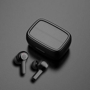 Auriculares de carga solar Auriculares con control táctil Diseño compacto inalámbrico Batería de larga duración Auricular TWS Asistente de voz - Product Image 6