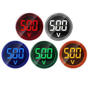 ST16V indicateur de <span class=keywords><strong>signal</strong></span> de tension ca 22mm rond LED affichage numérique voltmètre tête AC 60-500V ampères indicateur de compteur - Product Image 4