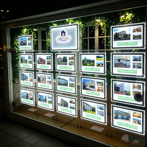 Cadre lumineux LED rétroéclairé A3 pour affichage immobiliaire, panneau de cristal, boîte à lumière LED pour menu - Product Image 1