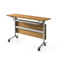Bureau de travail extensible moderne de 1,4 m avec roulettes, design pliable pour la maison, le bureau, l'école, la formation