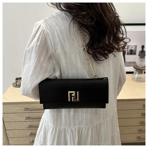 Bolso cuadrado pequeño con cierre de estilo francés para mujer, cadena de lujo para uso diario de hombro con bandolera, fiesta de salida - Product Image 3