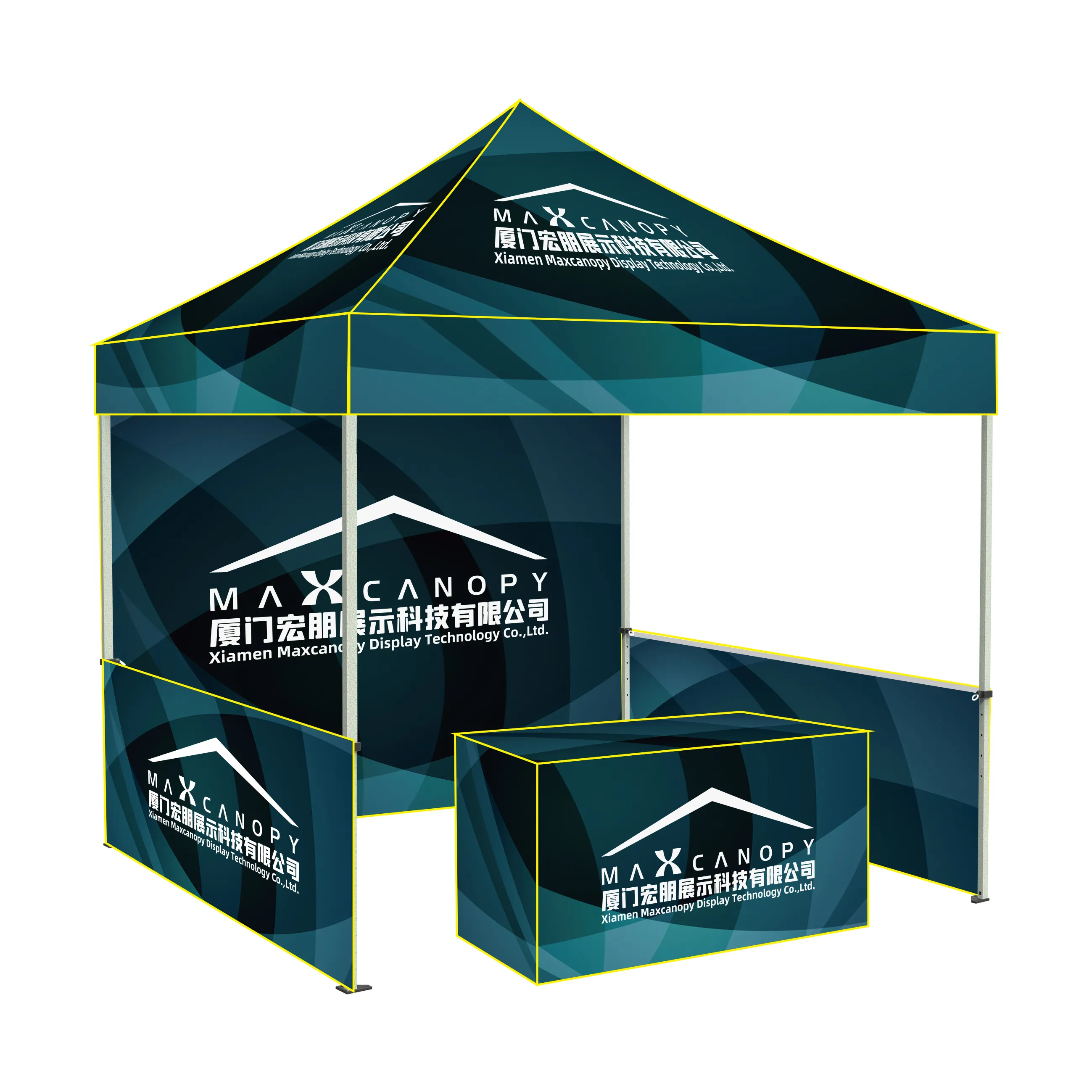 Custom Print 10x10ft Portable Outdoor Exhibition Booth Promotional Trade Show Tent Deluxe Steel Frame Tent For Advertising Event