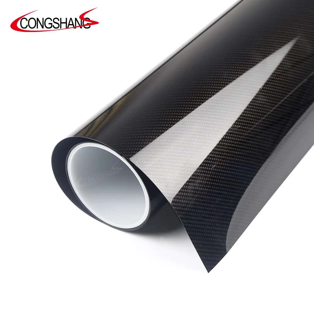 Neuankömmling Super Glossy Carbon Fiber Vinyl Wrap für Auto Dekoration Folie für Fahrzeug Auto Wrapping Film