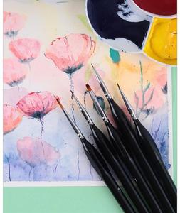 15 pezzi pennelli per pittura a olio in acrilico con scritta ad acquerello Set di colori per artisti con dettagli in miniatura - Product Image 4